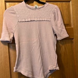 We the free light pink short sleeve top